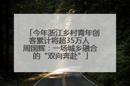 今年浙江乡村青年创客累计将超35万人 周国辉：一场城乡融合的“双向奔赴”