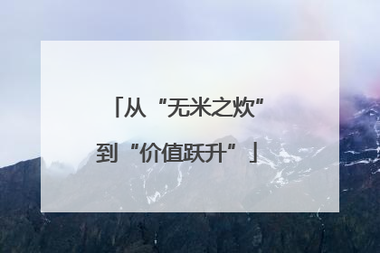 从“无米之炊”到“价值跃升”