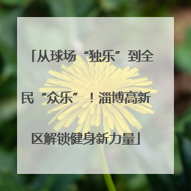 从球场“独乐”到全民“众乐”！淄博高新区解锁健身新力量