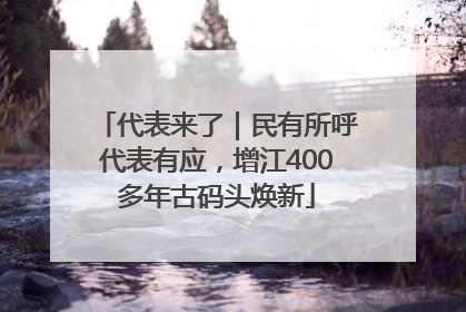 代表来了｜民有所呼代表有应，增江400多年古码头焕新