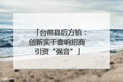 台前县后方镇：创新实干奏响招商引资“强音”