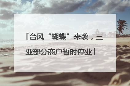 台风“蝴蝶”来袭，三亚部分商户暂时停业