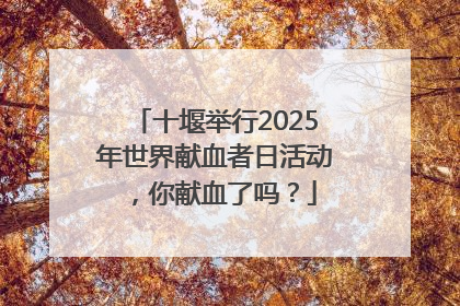 十堰举行2025年世界献血者日活动，你献血了吗？