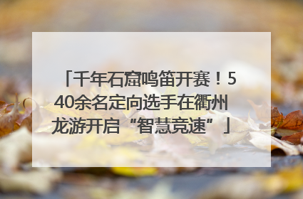千年石窟鸣笛开赛！540余名定向选手在衢州龙游开启“智慧竞速”