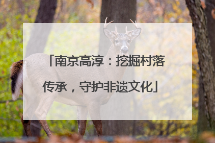 南京高淳：挖掘村落传承，守护非遗文化