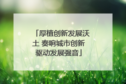 厚植创新发展沃土 奏响城市创新驱动发展强音
