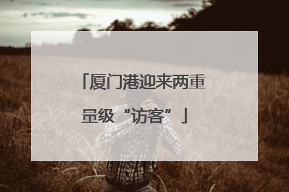 厦门港迎来两重量级“访客”