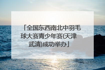 全国东西南北中羽毛球大赛青少年赛(天津武清)成功举办