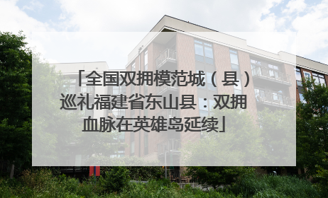 全国双拥模范城（县）巡礼福建省东山县：双拥血脉在英雄岛延续