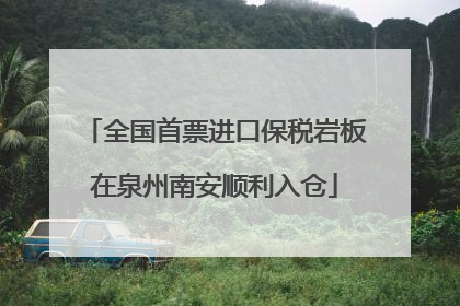 全国首票进口保税岩板在泉州南安顺利入仓