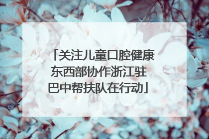 关注儿童口腔健康 东西部协作浙江驻巴中帮扶队在行动