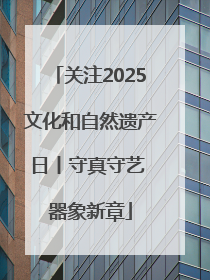关注2025文化和自然遗产日丨守真守艺 器象新章