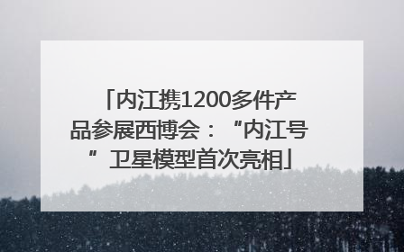 内江携1200多件产品参展西博会：“内江号”卫星模型首次亮相