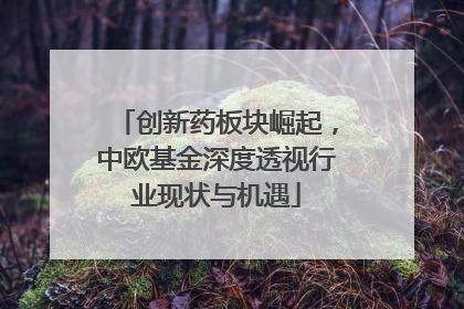 创新药板块崛起，中欧基金深度透视行业现状与机遇