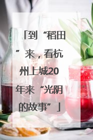 到“稻田”来，看杭州上城20年来“光阴的故事”