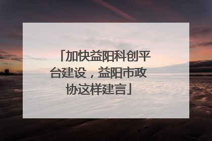 加快益阳科创平台建设，益阳市政协这样建言