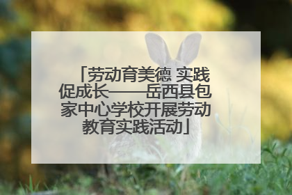 劳动育美德 实践促成长——岳西县包家中心学校开展劳动教育实践活动