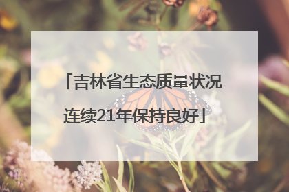 吉林省生态质量状况连续21年保持良好