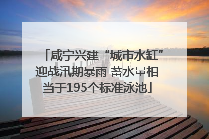 咸宁兴建“城市水缸”迎战汛期暴雨 蓄水量相当于195个标准泳池