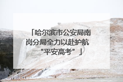哈尔滨市公安局南岗分局全力以赴护航“平安高考”
