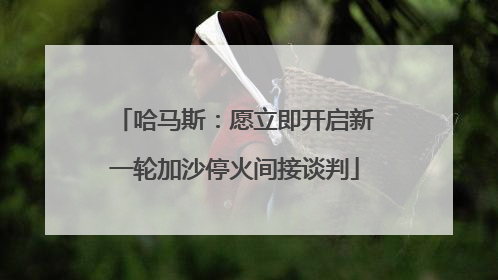 哈马斯：愿立即开启新一轮加沙停火间接谈判