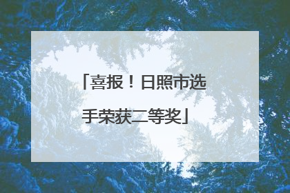 喜报！日照市选手荣获二等奖