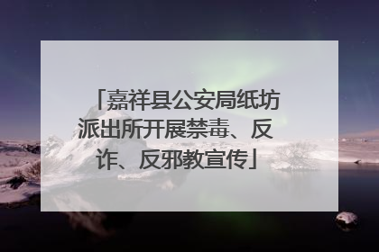 嘉祥县公安局纸坊派出所开展禁毒、反诈、反邪教宣传