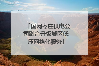 国网枣庄供电公司融合升级城区低压网格化服务