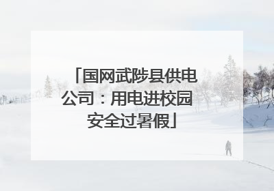 国网武陟县供电公司:用电进校园 安全过暑假