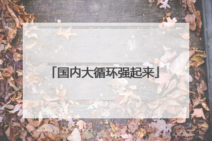 国内大循环强起来