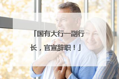 国有大行一副行长，官宣辞职！
