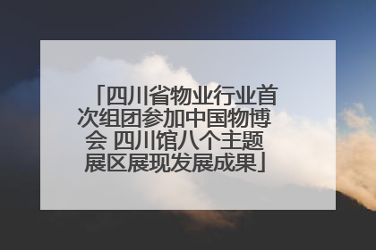 四川省物业行业首次组团参加中国物博会 四川馆八个主题展区展现发展成果