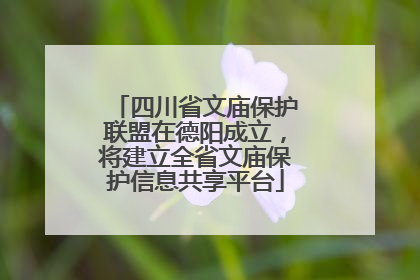 四川省文庙保护联盟在德阳成立，将建立全省文庙保护信息共享平台