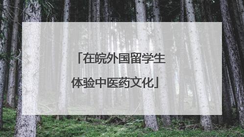 在皖外国留学生体验中医药文化