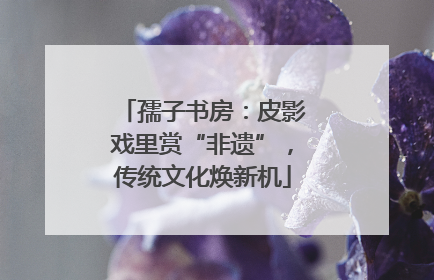 孺子书房：皮影戏里赏“非遗”，传统文化焕新机