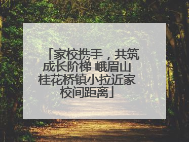 家校携手，共筑成长阶梯 峨眉山桂花桥镇小拉近家校间距离