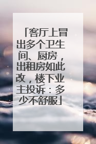 客厅上冒出多个卫生间、厨房，出租房如此改，楼下业主投诉：多少不舒服