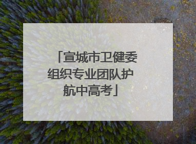 宣城市卫健委组织专业团队护航中高考