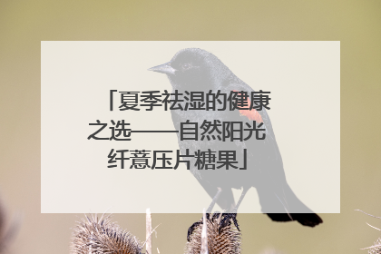 夏季祛湿的健康之选——自然阳光纤薏压片糖果