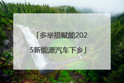 多举措赋能2025新能源汽车下乡