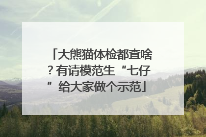 大熊猫体检都查啥？有请模范生“七仔”给大家做个示范