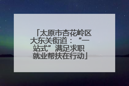 太原市杏花岭区大东关街道：“一站式”满足求职 就业帮扶在行动