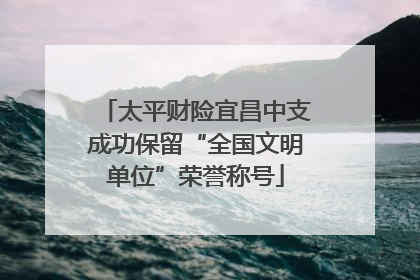 太平财险宜昌中支成功保留“全国文明单位”荣誉称号