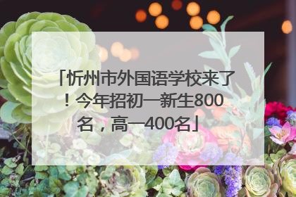 忻州市外国语学校来了！今年招初一新生800名，高一400名