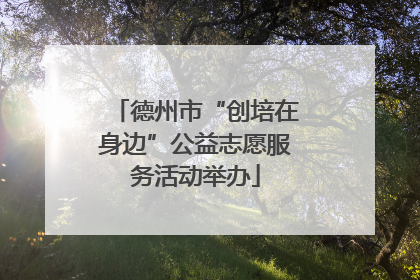 德州市“创培在身边”公益志愿服务活动举办