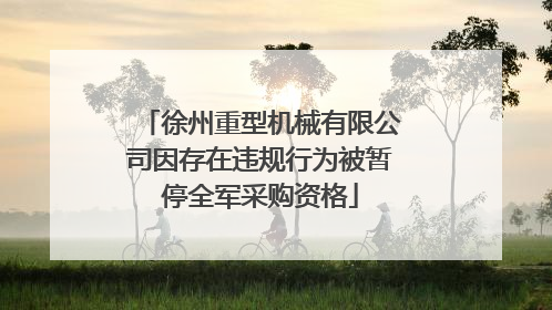 徐州重型机械有限公司因存在违规行为被暂停全军采购资格