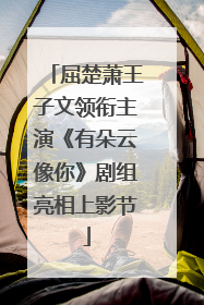 屈楚萧王子文领衔主演《有朵云像你》剧组亮相上影节
