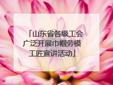 山东省各级工会广泛开展巾帼劳模工匠宣讲活动