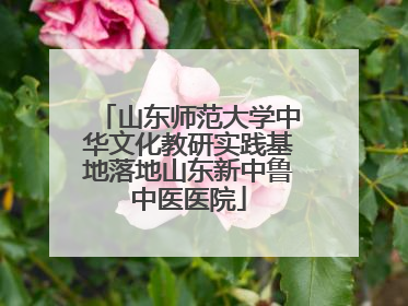 山东师范大学中华文化教研实践基地落地山东新中鲁中医医院