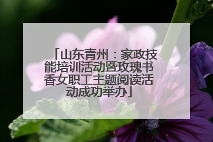 山东青州：家政技能培训活动暨玫瑰书香女职工主题阅读活动成功举办